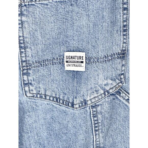 Levi Strauss Signature Carpenter Jeans Mens 38x32 Blue Denim Workwear Pants - Picture 16 of 16
